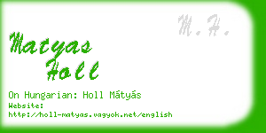 matyas holl business card